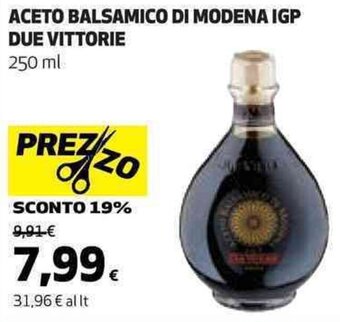 Coop ACETO BALSAMICO DI MODENA IGP DUE VITTORIE 250 ml offerta
