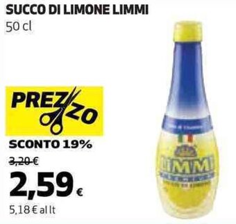 Coop SUCCO DI LIMONE LIMMI 50 cl offerta