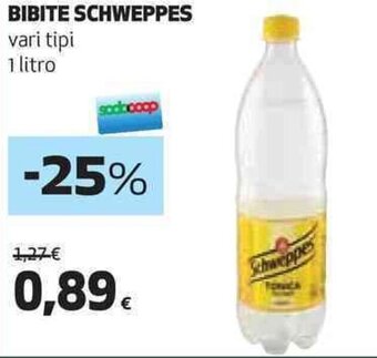 Coop BIBITE SCHWEPPES vari tipi 1 litro offerta