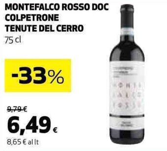 Coop MONTEFALCO ROSSO DOC COLPETRONE TENUTE DEL CERRO 75 cl offerta