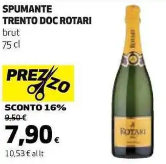 Coop SPUMANTE TRENTO DOC ROTARI brut 75 cl offerta