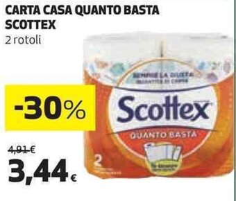 Coop CARTA CASA QUANTO BASTA SCOTTEX 2 rotoli offerta