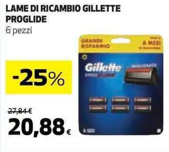 Coop LAME DI RICAMBIO GILLETTE PROGLIDE 6 pezzi offerta