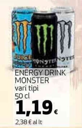 Coop ENERGY DRINK MONSTER vari tipi 50 cl offerta