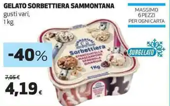 Coop GELATO SORBETTIERA SAMMONTANA gusti vari, 1 kg offerta