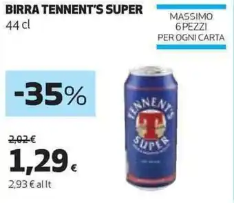 Coop BIRRA TENNENT'S SUPER 44 cl offerta