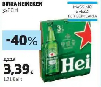 Coop BIRRA HEINEKEN 3x66 cl offerta