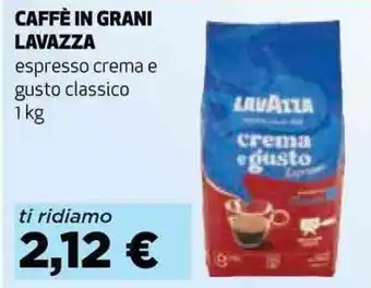 Coop CAFFÈ IN GRANI LAVAZZA espresso crema e gusto classico 1 kg offerta