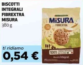 Coop BISCOTTI INTEGRALI FIBREXTRA MISURA 380 g offerta