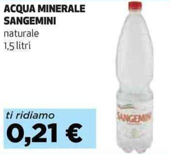 Coop ACQUA MINERALE SANGEMINI naturale 1,5 litri offerta