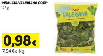 Coop INSALATA VALERIANA COOP 125 g offerta