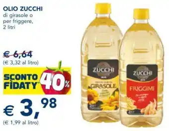 Esselunga OLIO ZUCCHI di girasole o per friggere, 2 litri offerta