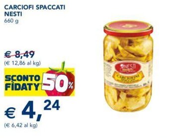 Esselunga CARCIOFI SPACCATI NESTI 660 g offerta
