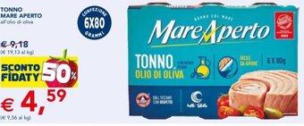 Esselunga TONNO MARE APERTO all'olio di oliva offerta