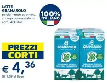Esselunga LATTE GRANAROLO a lunga conservazione, conf. 4x1 litro offerta
