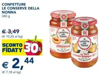 Esselunga CONFETTURE LE CONSERVE DELLA NONNA 340 g offerta