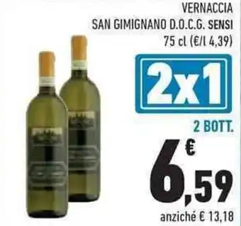 Conad VERNACCIA SAN GIMIGNANO D.O.C.G. SENSI 75 cl offerta
