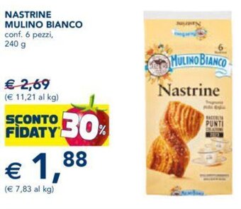 Esselunga NASTRINE MULINO BIANCO conf. 6 pezzi, 240 g offerta