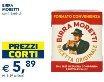 Esselunga BIRRA MORETTI conf. 6x66 cl offerta