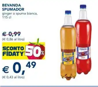 Esselunga BEVANDA SPUMADOR ginger o spuma bianca, 115 cl offerta