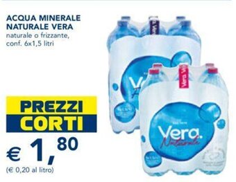 Esselunga ACQUA MINERALE NATURALE VERA naturale o frizzante, conf. 6x1,5 litri offerta