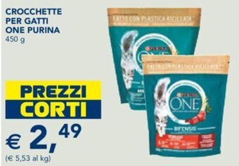 Esselunga CROCCHETTE PER GATTI ONE PURINA 450 g offerta