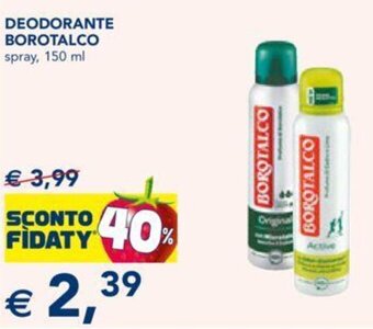 Esselunga DEODORANTE BOROTALCO spray, 150 ml offerta