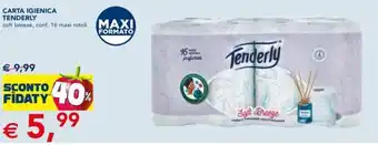 Esselunga CARTA IGIENICA TENDERLY soft breeze, conf. 16 maxi rotoli offerta