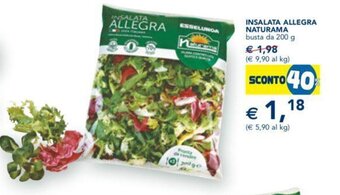 Esselunga INSALATA ALLEGRA NATURAMA busta da 200 g offerta