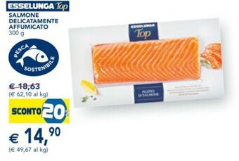Esselunga SALMONE DELICATAMENTE AFFUMICATO 300 g offerta