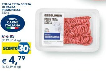 Esselunga POLPA TRITA SCELTA DI RAZZA PIEMONTESE 350 g offerta