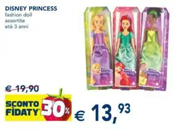 Esselunga DISNEY PRINCESS fashion doll assortite età 3 anni offerta