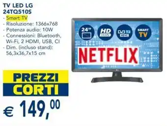 Esselunga TV LED LG 24TQ510S Smart TV offerta
