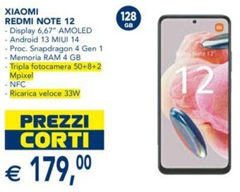 Esselunga XIAOMI REDMI NOTE 12 offerta