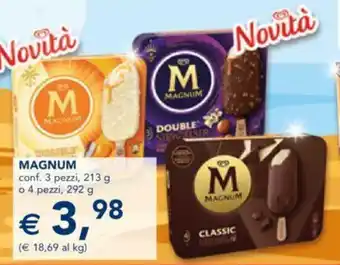 Esselunga MAGNUM conf. 3 pezzi, 213 g o 4 pezzi, 292 g offerta
