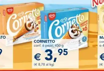 Esselunga CORNETTO conf. 6 pezzi, 450 g offerta