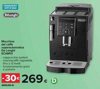 Macchina del caffè superautomatica De Longhi ECAM13