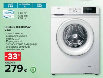 Carrefour Lavatrice DHLB8014V Daya offerta