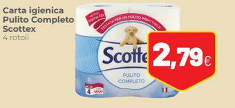 Coop Carta igienica Pulito Completo Scottex 4 rotoli offerta