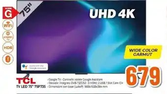 Expert TCL TV LED 75" 75P735 offerta