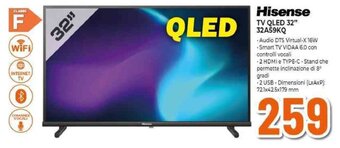 Expert Hisense TV QLED 32" 32A59KQ offerta