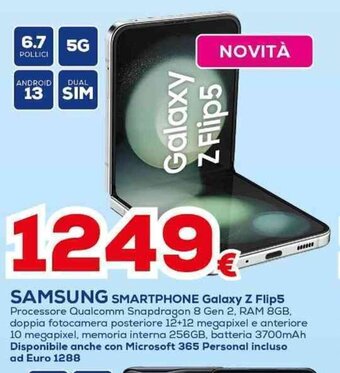Euronics SAMSUNG SMARTPHONE Galaxy Z Flip5 offerta