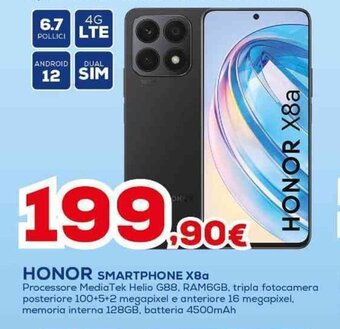 Euronics HONOR SMARTPHONE X8a offerta
