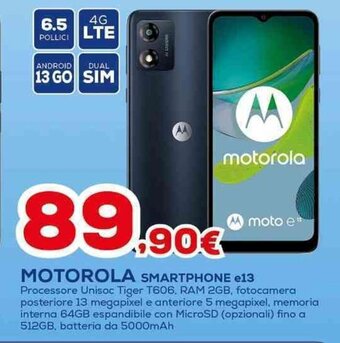 Euronics MOTOROLA SMARTPHONE e13 offerta