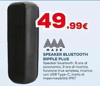 AAA MAZE SPEAKER BLUETOOTH RIPPLE PLUS