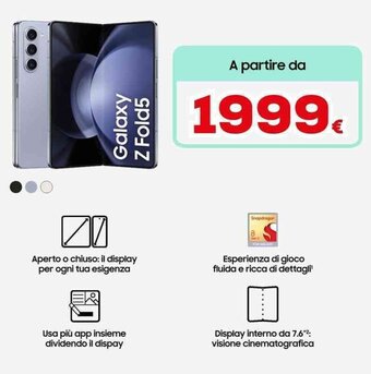 Euronics Samsung Galaxy Z Fold5 offerta