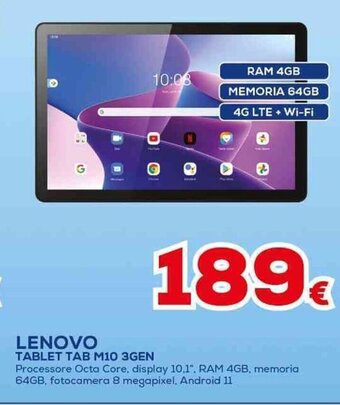 Euronics LENOVO TABLET TAB M10 3GEN offerta