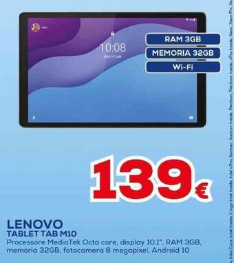 Euronics LENOVO TABLET TAB M10 offerta