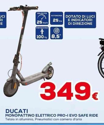 Euronics DUCATI MONOPATTINO ELETTRICO PRO-I EVO SAFE RIDE offerta
