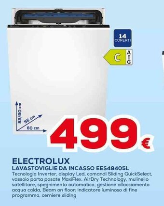 Euronics ELECTROLUX LAVASTOVIGLIE DA INCASSO EES48405L offerta